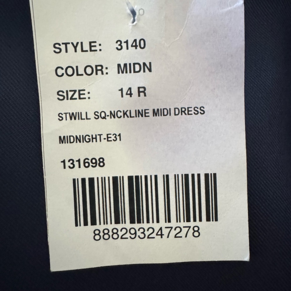 Dessy Collection Navy Midi Dress - Picture 10 of 13